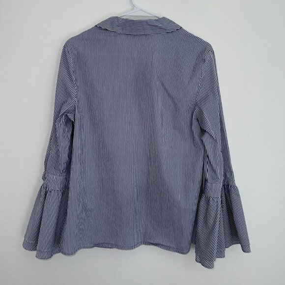 Marled Reunited Bell Sleeve Button Down Blouse - Picture 5 of 11